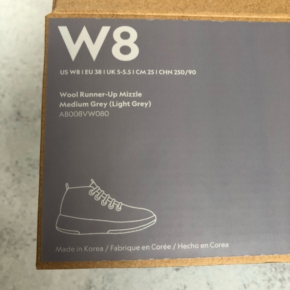 Allbirds Womans Wool Runner-Up Mizzle Grey Size 8 New - Picture 14 of 16